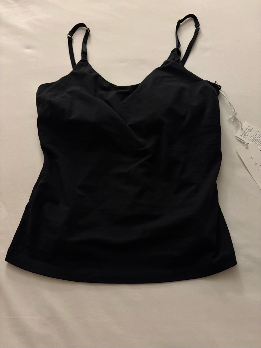 Hatch Black V-Neck Adjustable-Strap Nursing Camisole